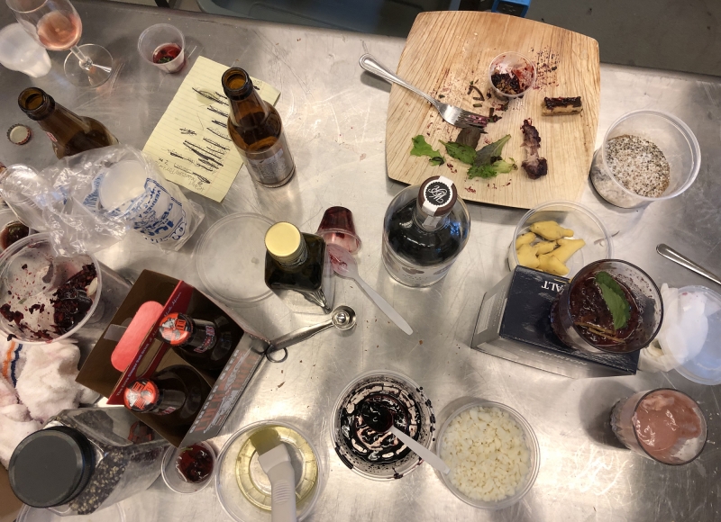 table full of ingredients